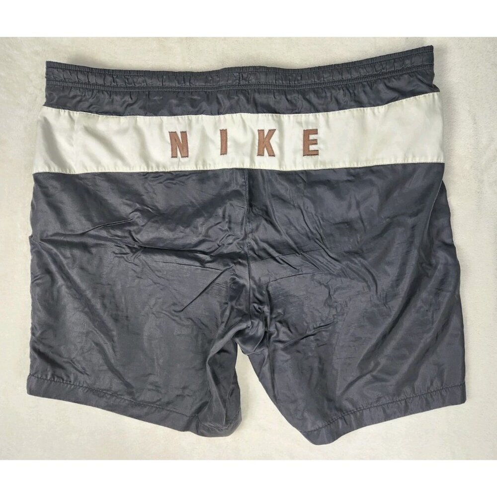 Vtg 90s Y2K Nike Mens Lined‎ Swim Shorts Swoosh Men XXL Logo Pockets Drawstring